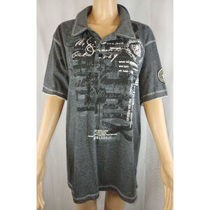 Noise | Men | Tee Shirt | Gray | Polo | Graphic | Size XL